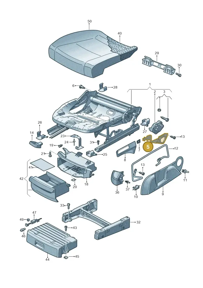 1K0881092D — Volkswagen Golf Plus 1.6 (2009-2011) diagram 459881000, position 5