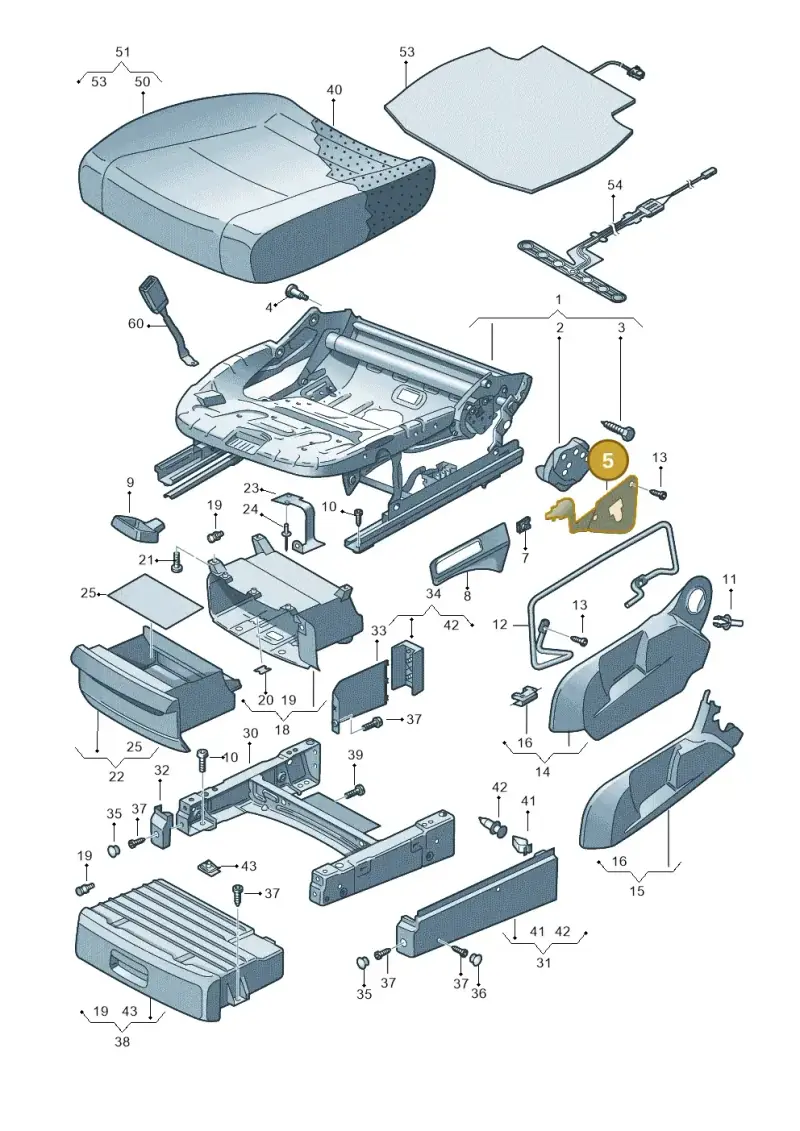 1K0881092D — Volkswagen Touran 2.0 (2010-2015) diagram 694881000, position 5