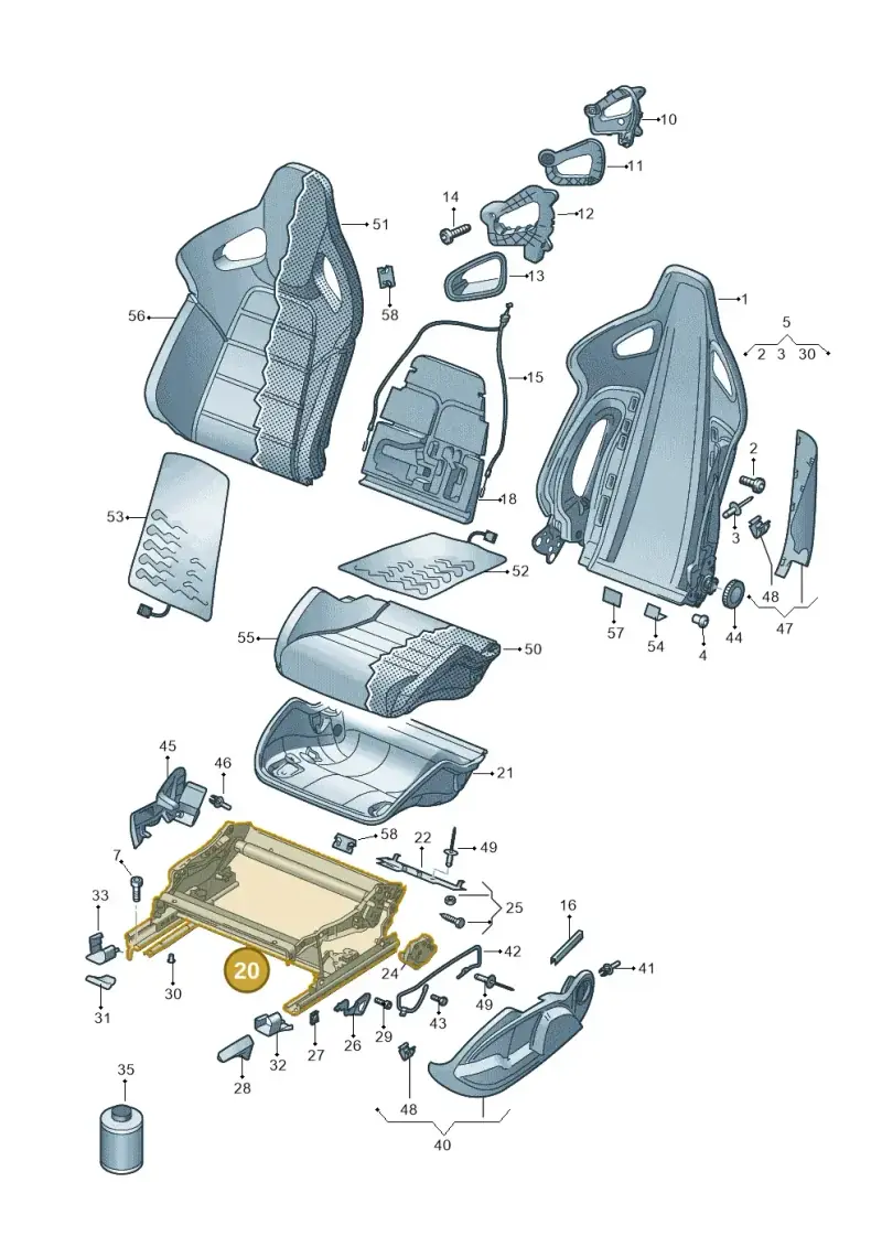 1K0881103C — Volkswagen Scirocco 2.0 (2014-2017) diagram 649881300, position 20