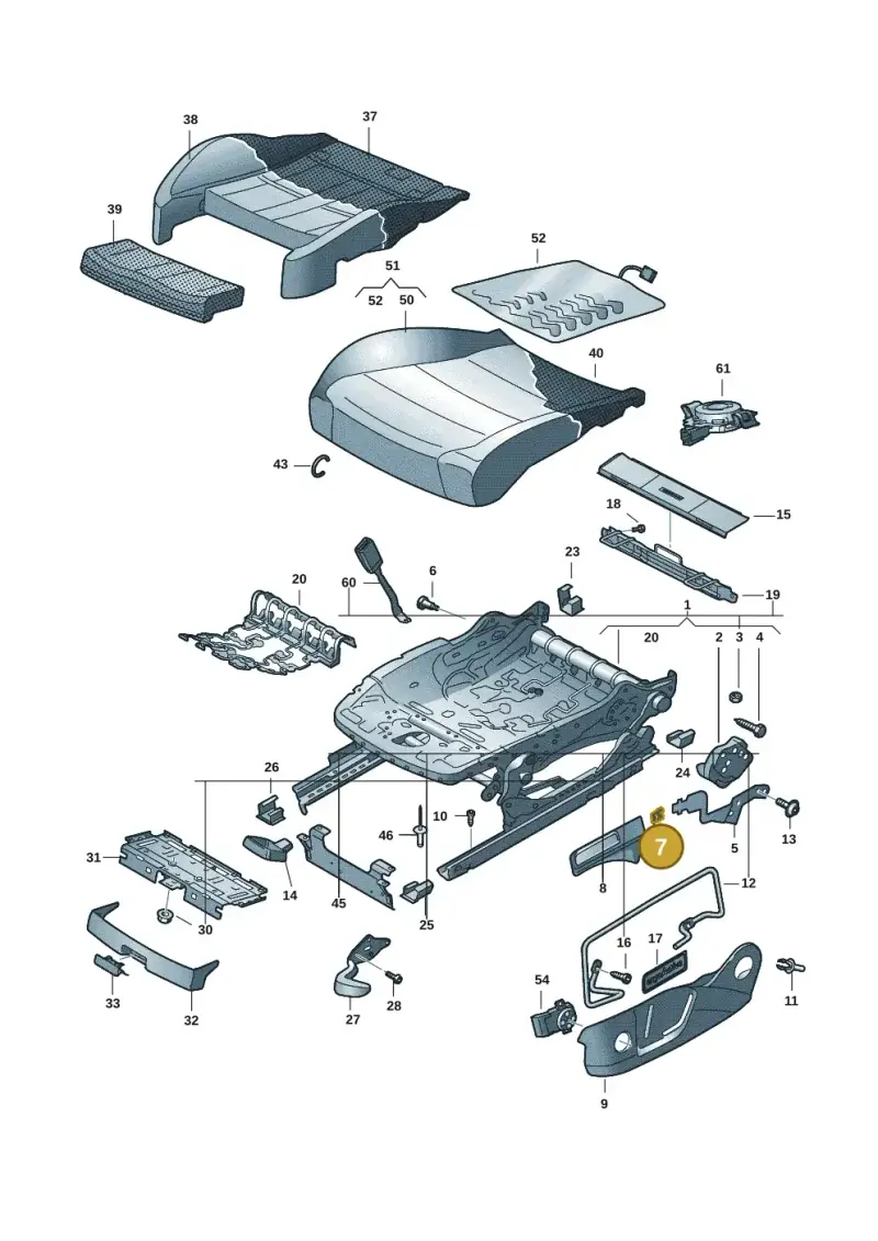 1K0881449 — Volkswagen Tiguan 2.0 (2023-) diagram 57x881000, position 7