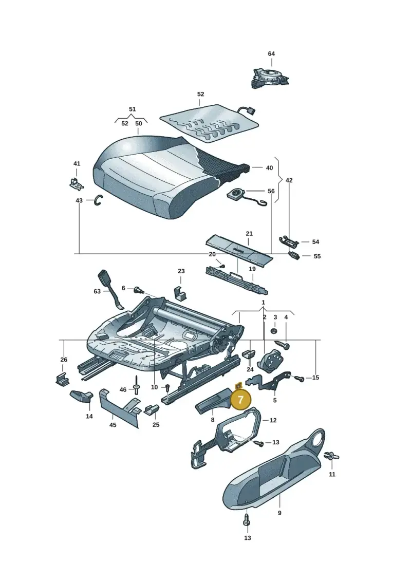 1K0881449 — Volkswagen ID.7 Limousine Pro (2023-) diagram 5h0881000, position 7
