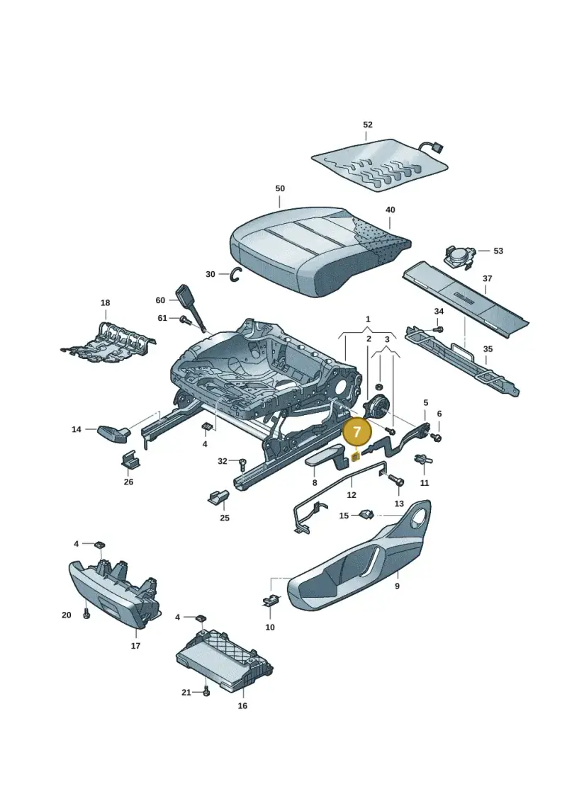 1K0881449 — Volkswagen Taigo (2021-2024) diagram 837881001, position 7