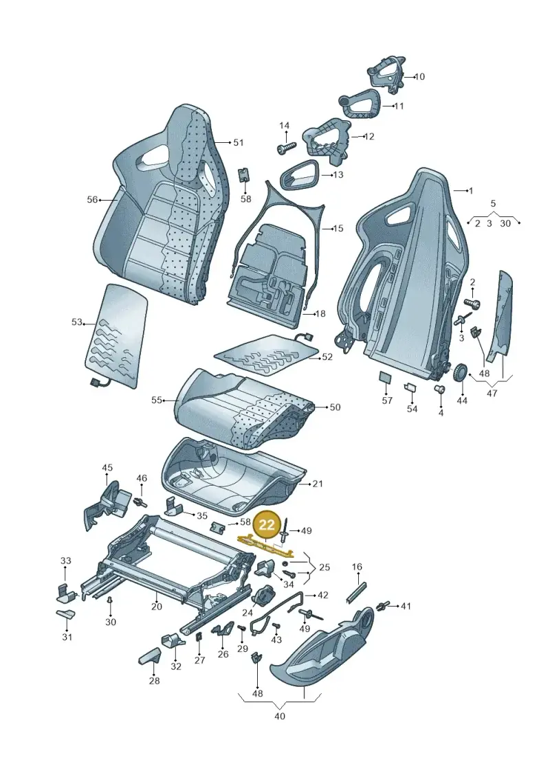 1K0881507A — Volkswagen Golf/Rabbit            08> (2007-) diagram 474881300, position 22