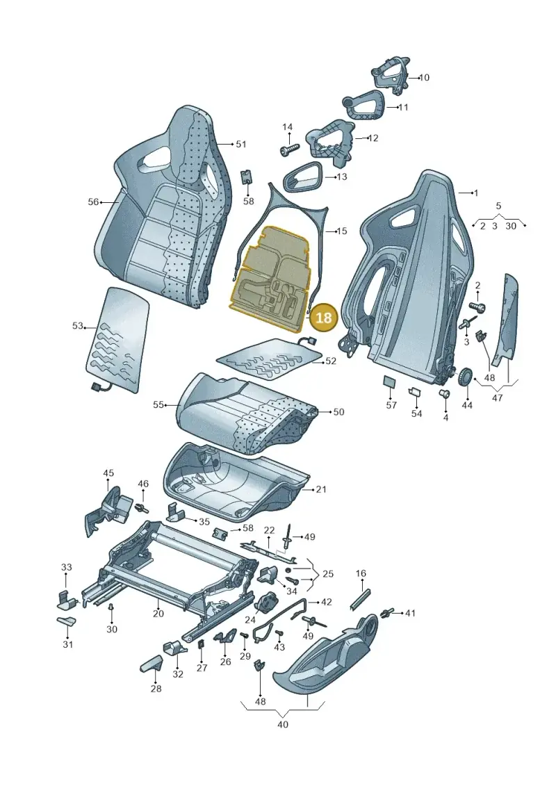 1K0881521 — Volkswagen Golf/Rabbit            08> (2007-) diagram 474881300, position 18