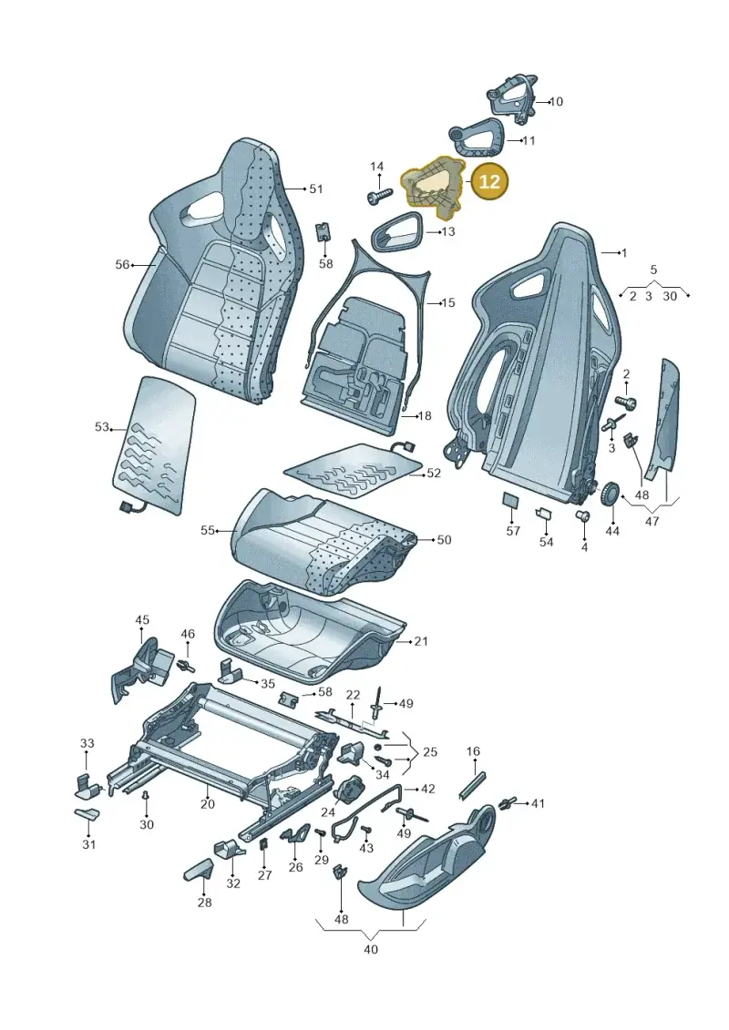 1K0882099 — Volkswagen Golf/Rabbit            08> (2007-) diagram 474881300, position 12