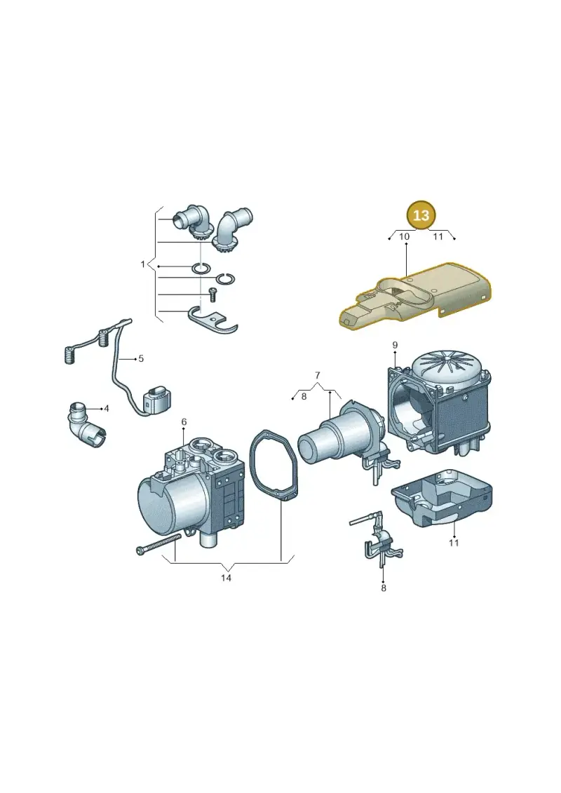 1K0898021B — Volkswagen Tiguan 4Motion (2011-2018) diagram 409819710, position 13
