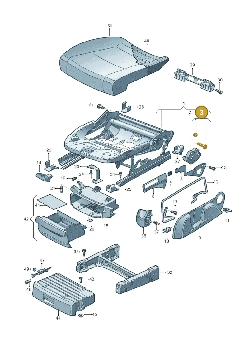1K0898053 — Volkswagen Golf Plus 1.6 (2009-2011) diagram 459881000, position 3