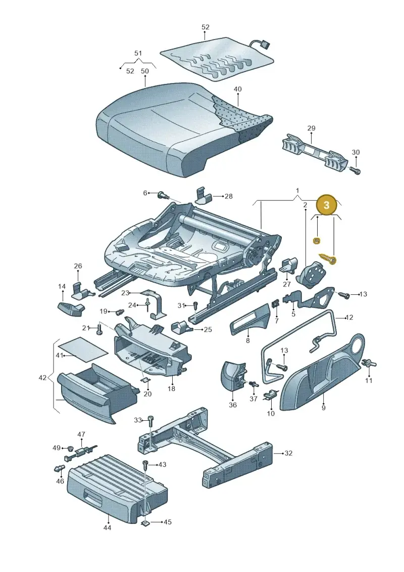 1K0898053 — Volkswagen Golf Plus (2011-2014) diagram 730881000, position 3