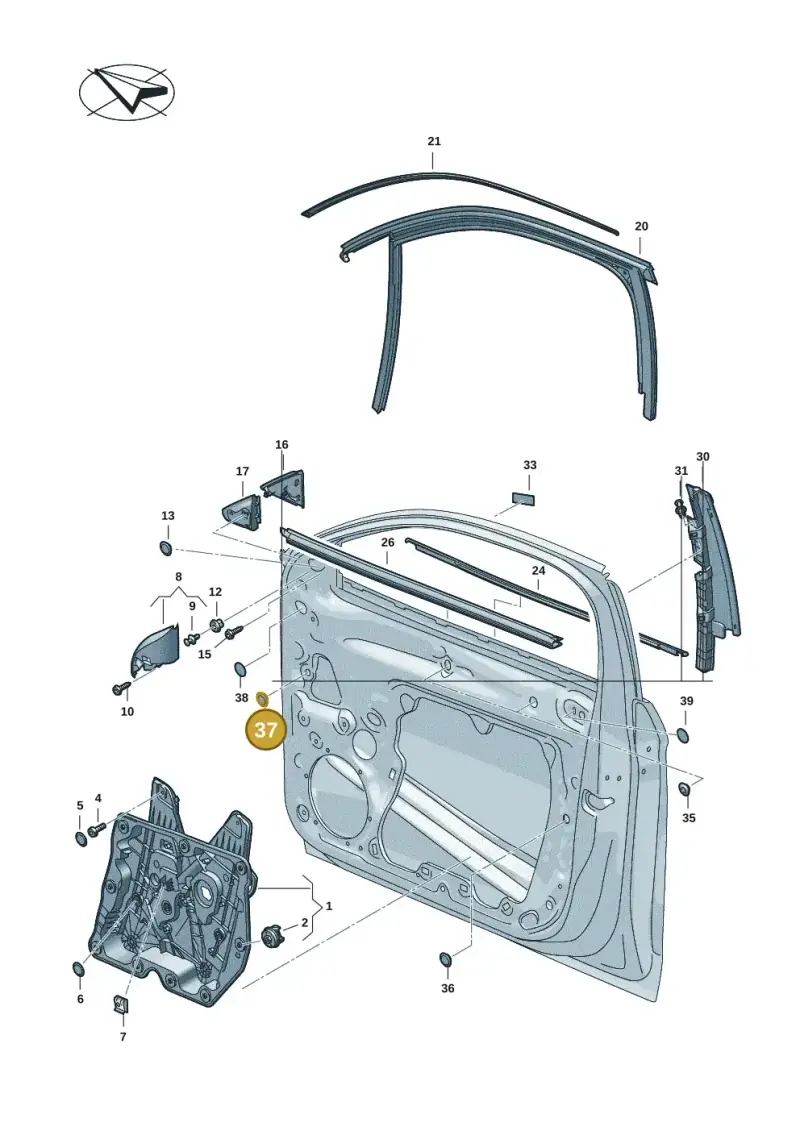 1K0899182 — Volkswagen Passat estate (2023-) diagram 3j0837500, position 37