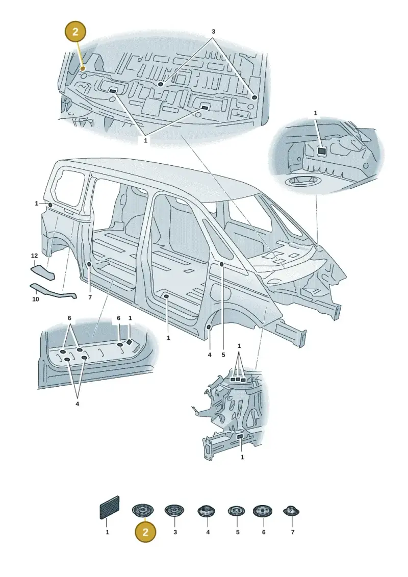 1K0899184 — Volkswagen Multivan (2021-) diagram 7t0803650, position 2