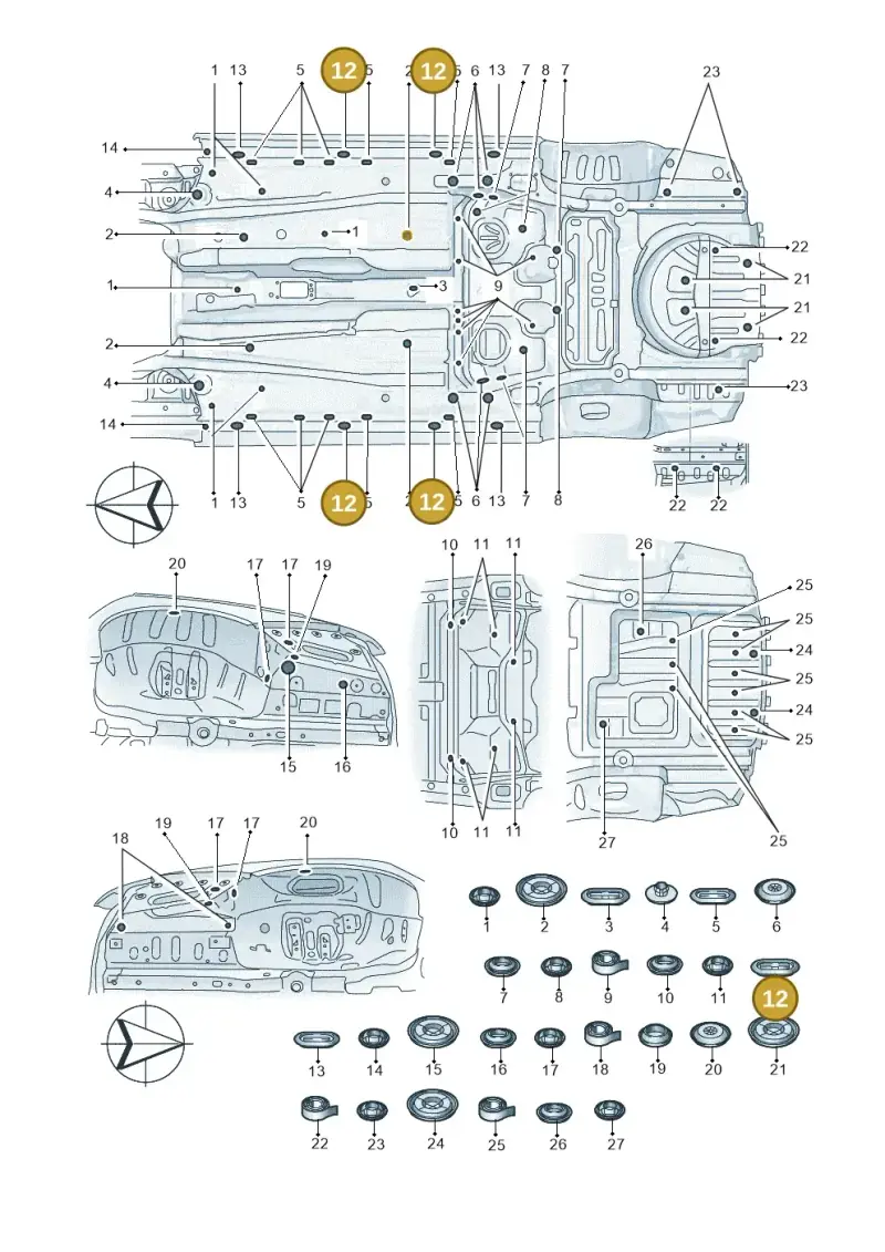 1K0899187 — Volkswagen Passat estate (2023-) diagram 3j0803670, position 12