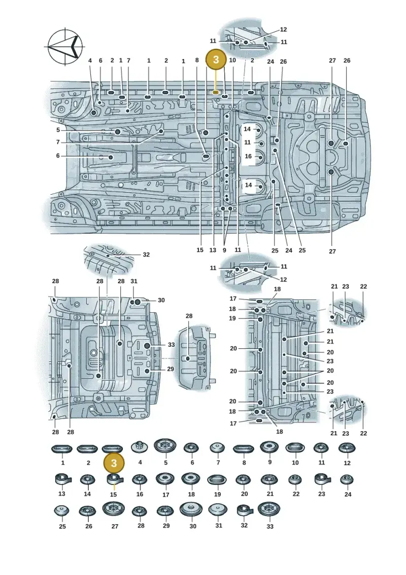 1K0899187 — Volkswagen Tiguan 2.0 (2023-) diagram 57x803670, position 3