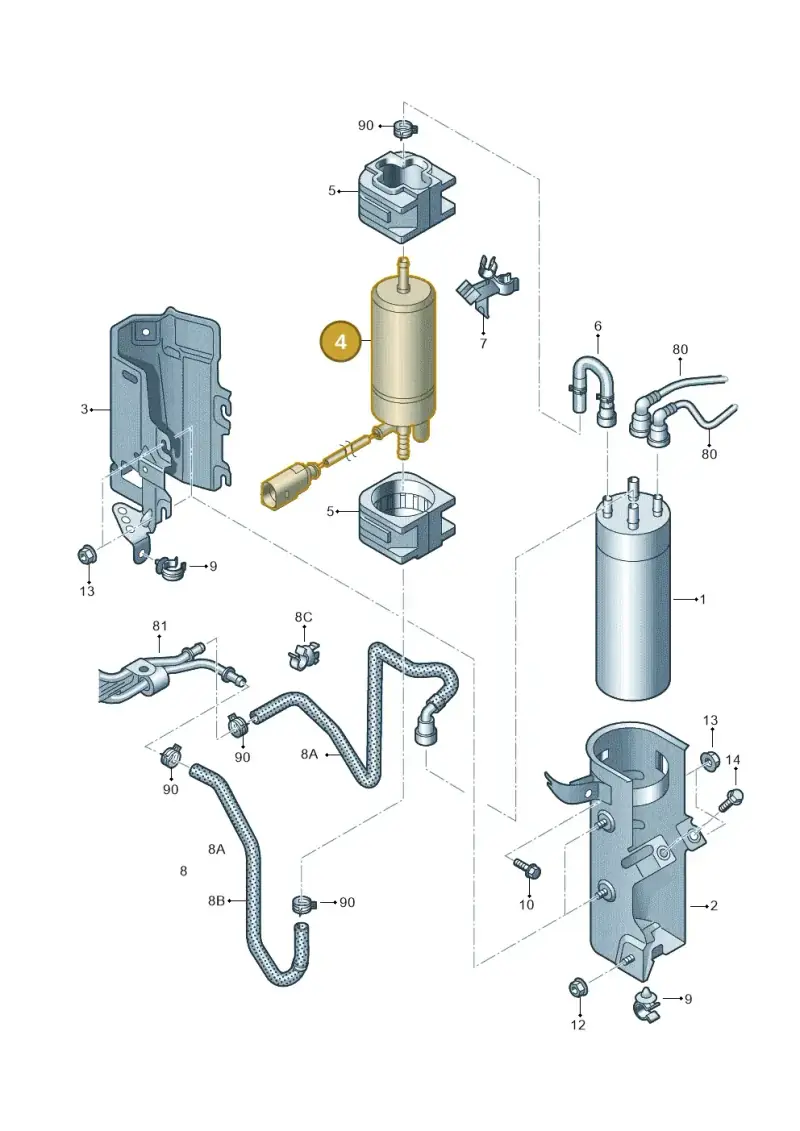 1K0906089A — Volkswagen Caravelle (2015-2019) diagram 679127250, position 4