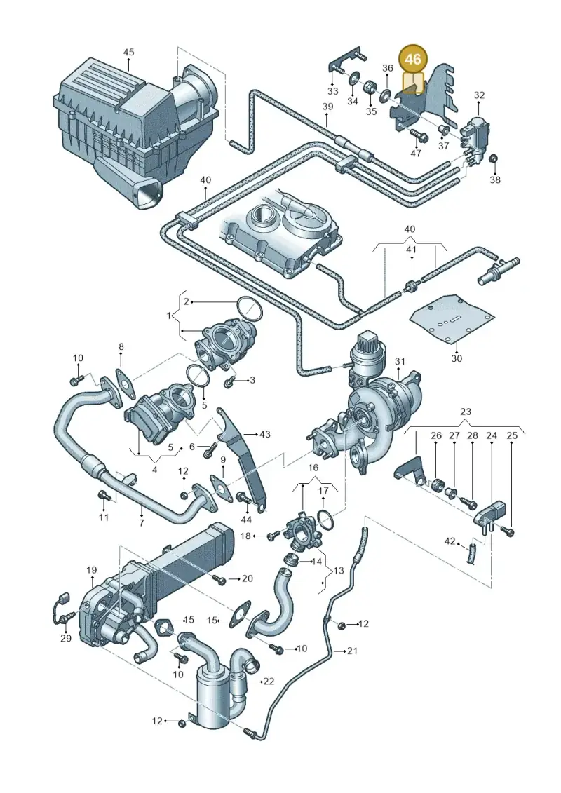 1K0906215S — Volkswagen New beetle (2011-2016) diagram 649131450, position 46