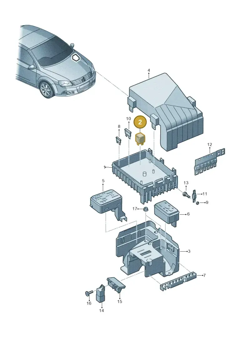 1K0906381 — Volkswagen Eos BlueMotion (2010-2015) diagram 712937200, position 2