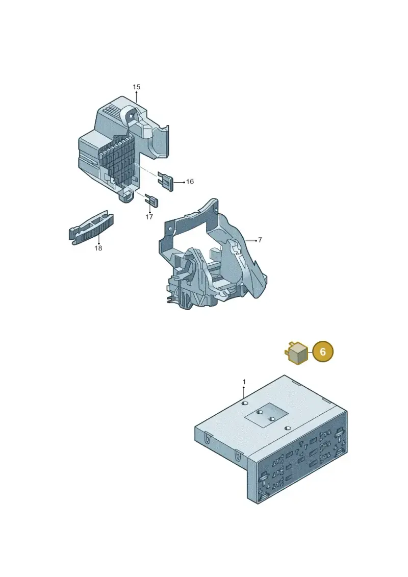 1K0906381 — Volkswagen C-Trek 1.5 (2016-) diagram 860937000, position 6