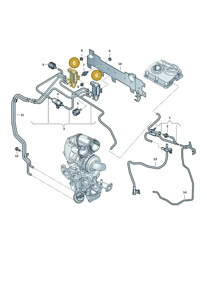 1K0906627B — Volkswagen Transport. multivan (2019-2024) diagram 7ep131030, position 6