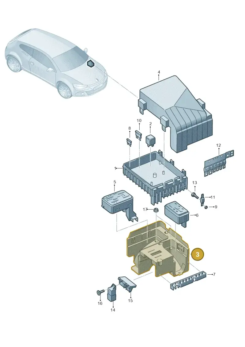1K0907361C — Volkswagen Scirocco 2.0 (2014-2017) diagram 651937200, position 3