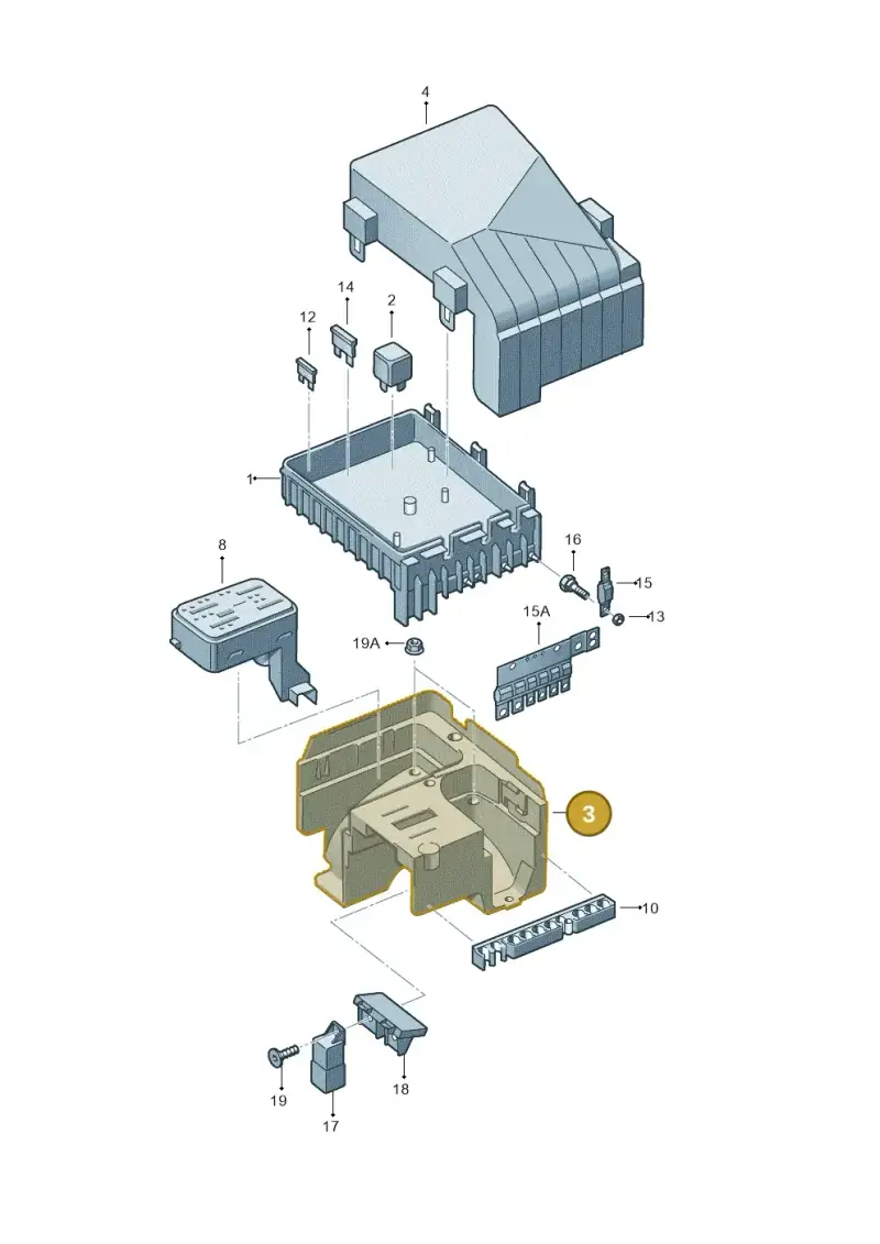 1K0907361C — Volkswagen Golf Cabriolet (2011-2016) diagram 718937200, position 3