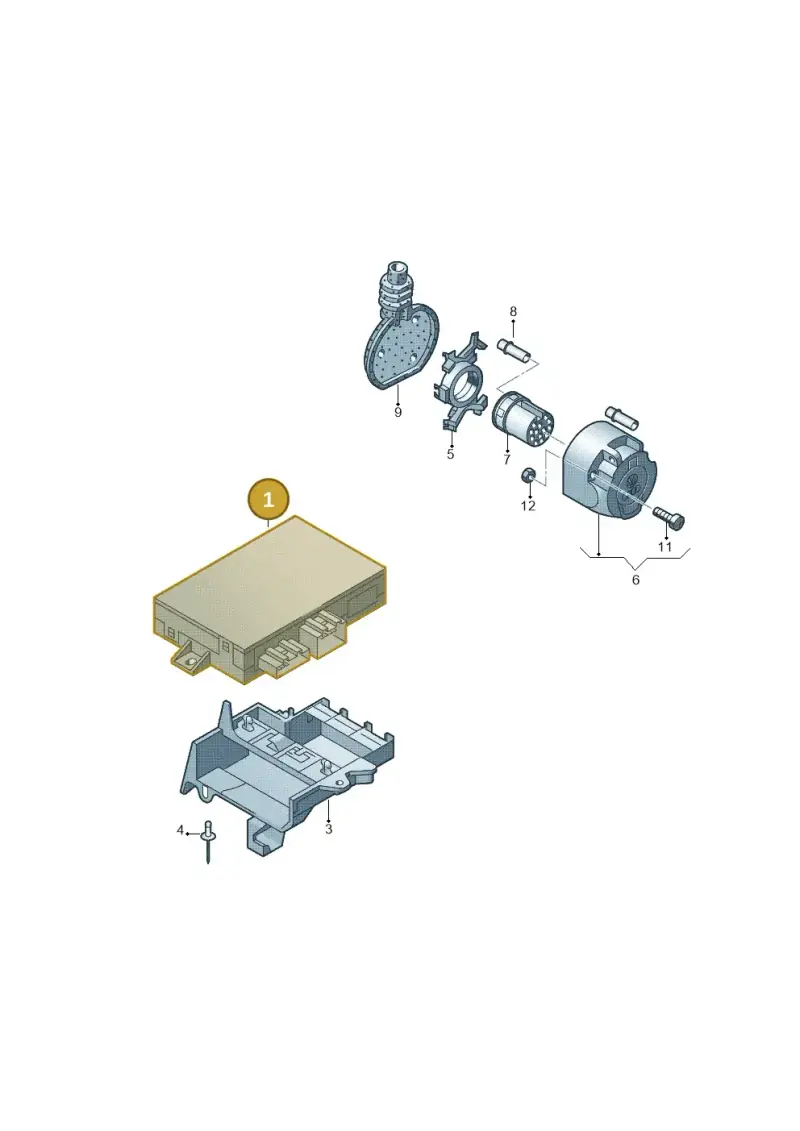 1K0907383F — Volkswagen Polo (2012-2014) diagram 672945550, position 1