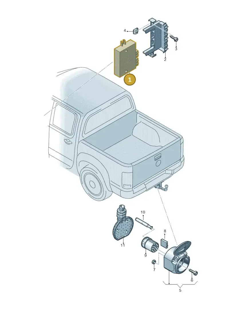 1K0907383F — Volkswagen Amarok twin cab (2022-) diagram 749945550, position 1