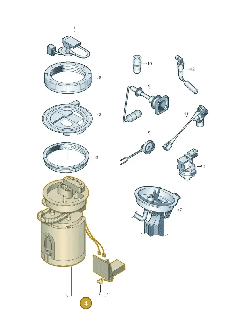 1K0919051DC — Volkswagen Golf Plus (2011-2014) diagram 409919300, position 4