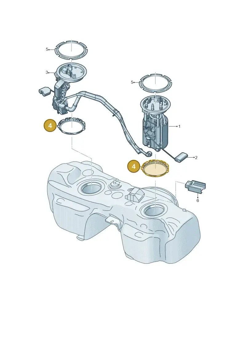 1K0919133D — Volkswagen Caddy Maxi Kombi (2020-2024) diagram 2ka919035, position 4