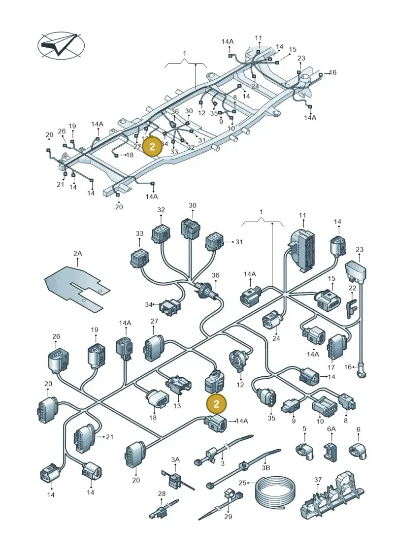 1K0919231 — Volkswagen Amarok twin cab (2022-) diagram 749971850, position 2