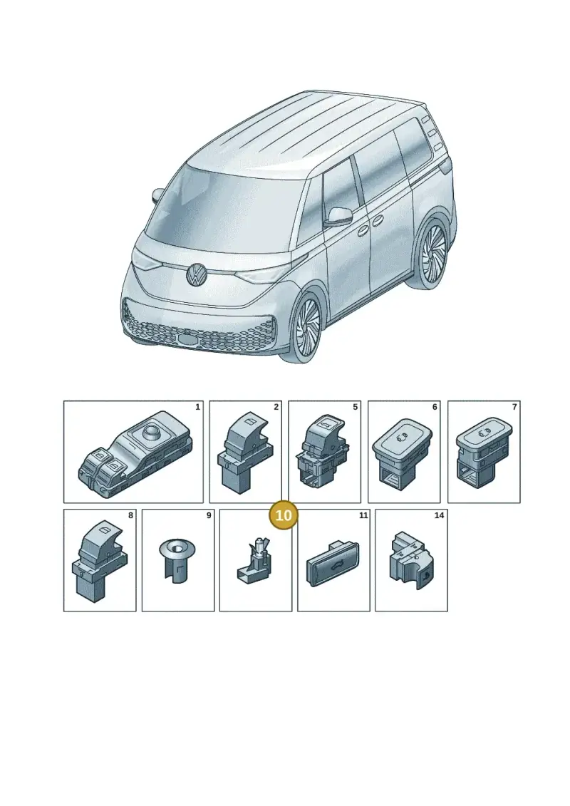 1K0919238A — Volkswagen ID.Buzz (2022-) diagram 15a959006, position 10