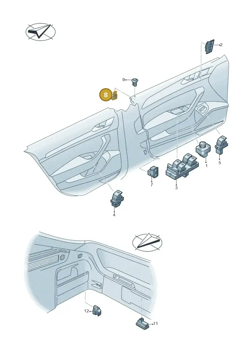 1K0919238A — Volkswagen Passat estate (2023-) diagram 828959060, position 8