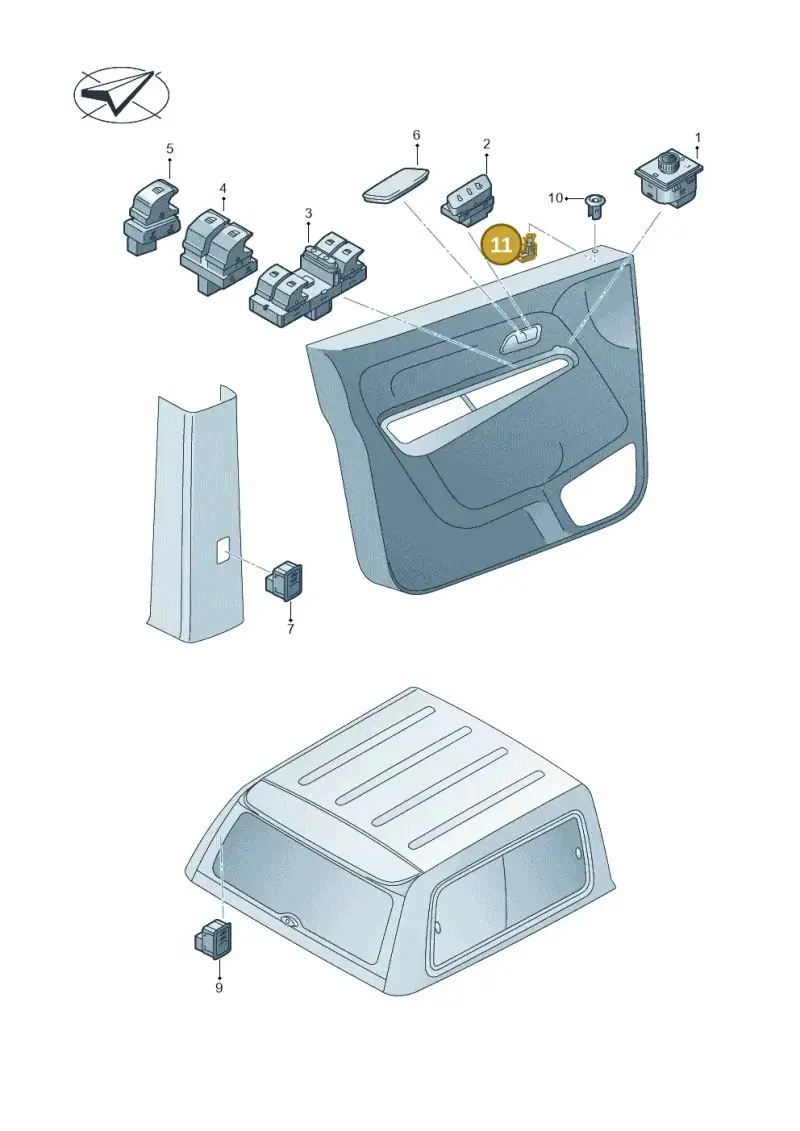 1K0919238A — Volkswagen Amarok twin cab (2022-) diagram 894959060, position 11