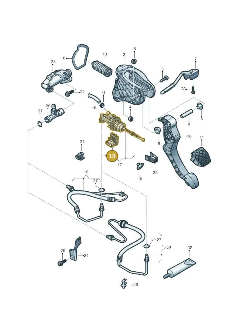 1K0927810E — Volkswagen Jetta 1.6 (2014-2018) diagram 854721025, position 18