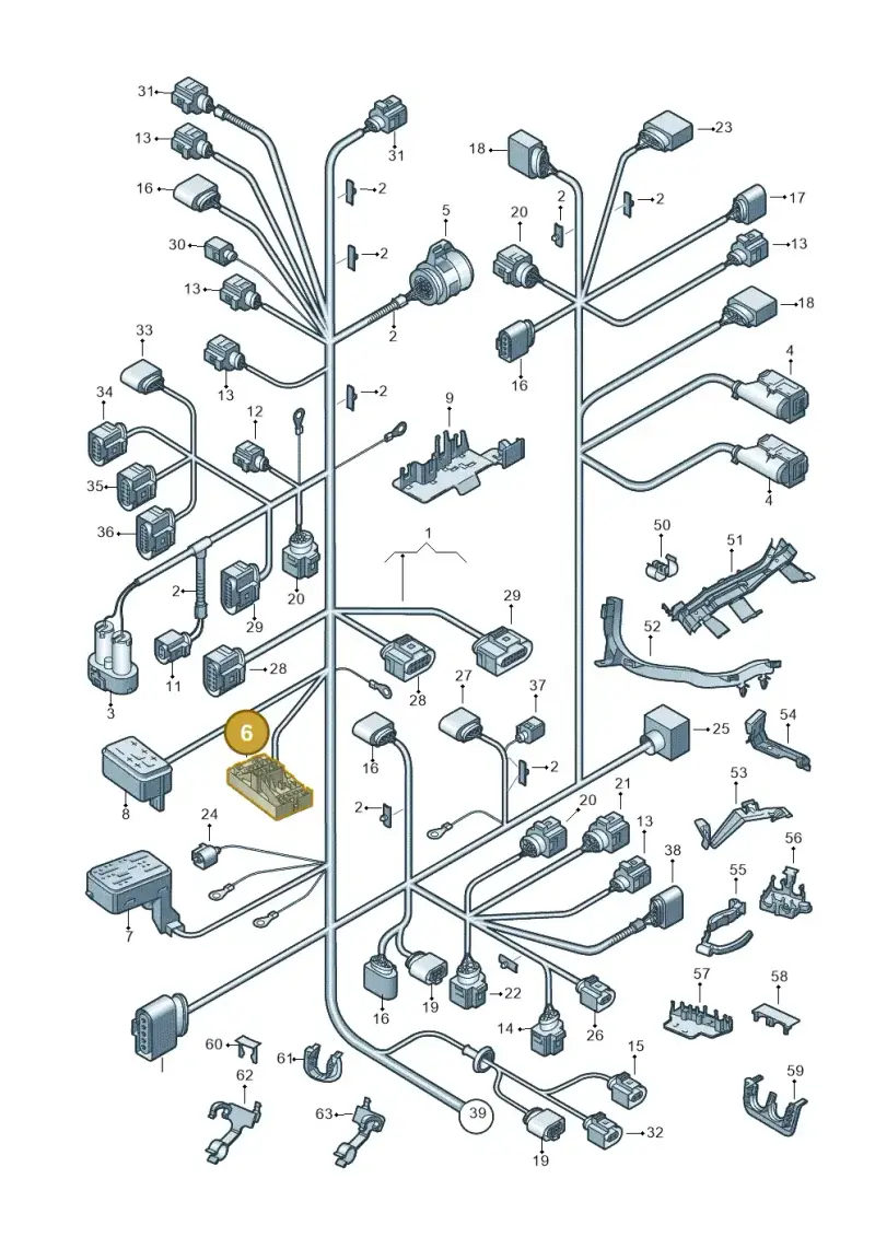 1K0937507B — Volkswagen Passat CC (2011-2016) diagram 460971810, position 6