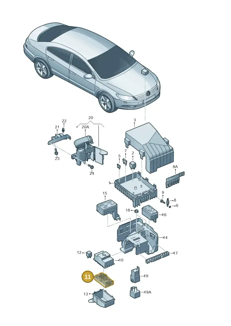 1K0937507B — Volkswagen Passat CC (2011-2016) diagram 737937200, position 11