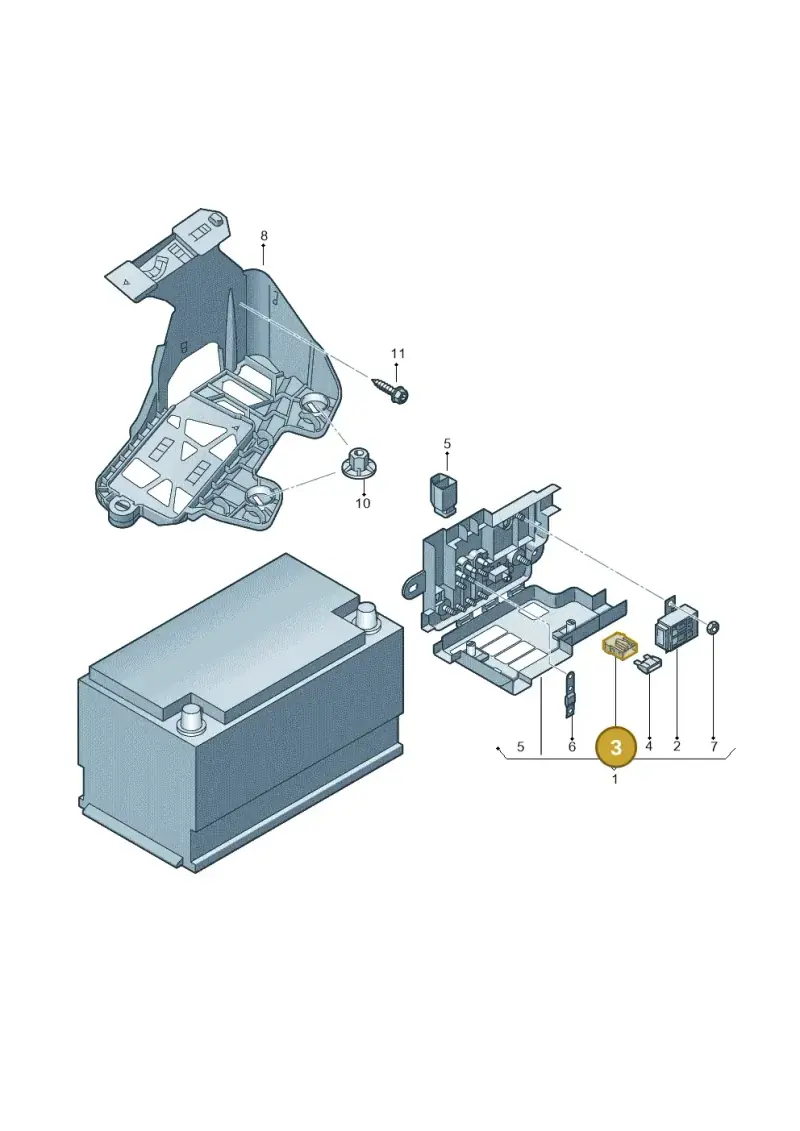 1K0937530 — Volkswagen Passat saloon (2010-2015) diagram 702937100, position 3