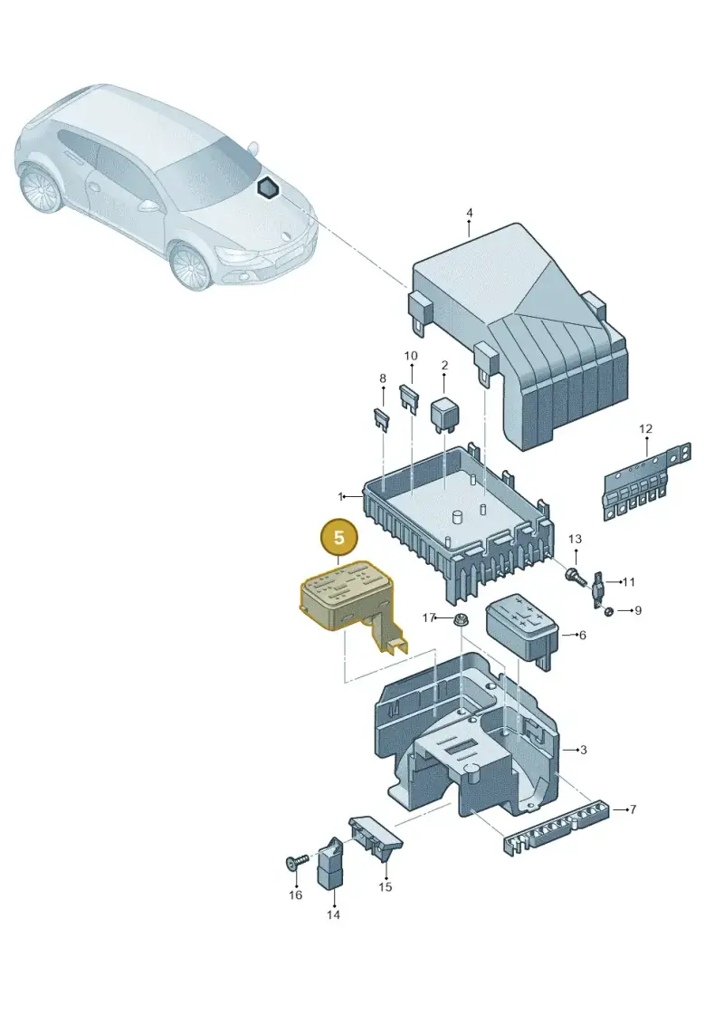 1K0937700B — Volkswagen Scirocco 2.0 (2014-2017) diagram 651937200, position 5