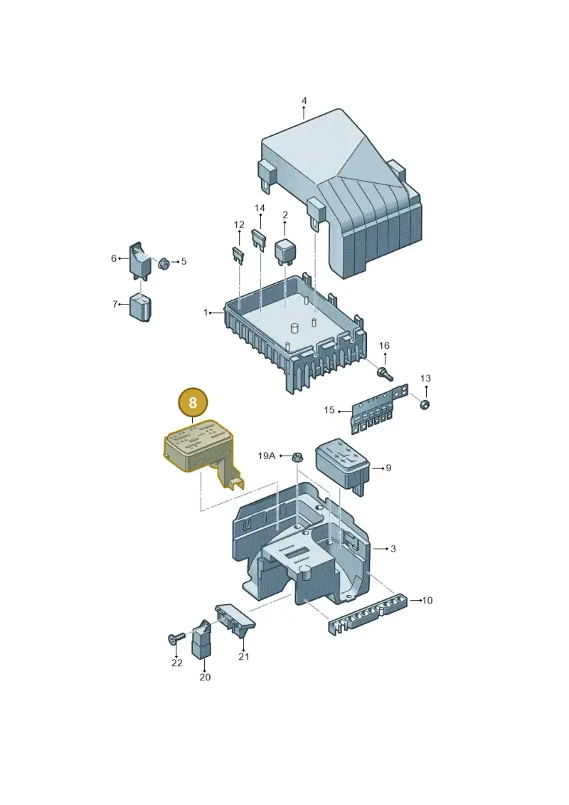 1K0937700B — Volkswagen Caddy kombi (2015-2020) diagram 694937200, position 8