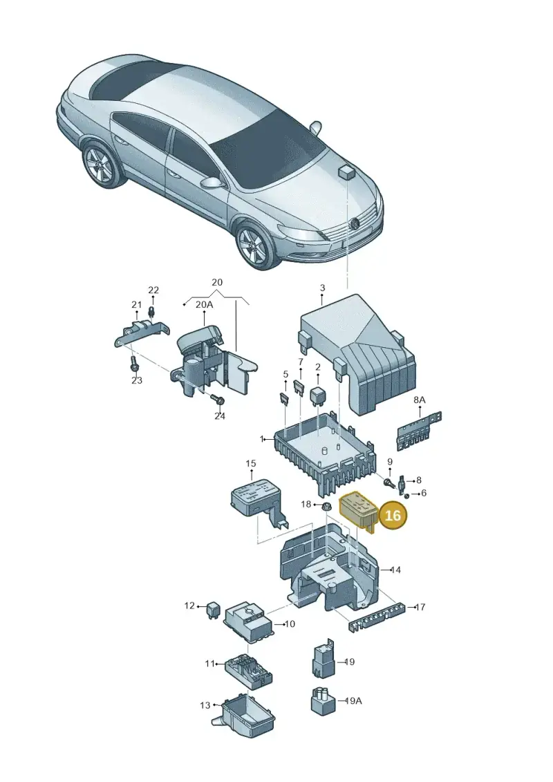 1K0937701B — Volkswagen Passat CC (2011-2016) diagram 737937200, position 16