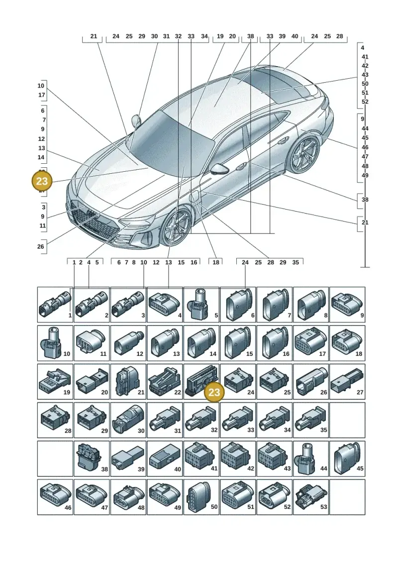 1K0937702C — Audi RS e-tron GT (2020-2025) diagram 4j1971820, position 23