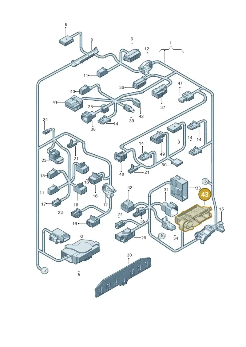 1K0937722D — Volkswagen Jetta 1.4 (2013-2015) diagram 692971820, position 43