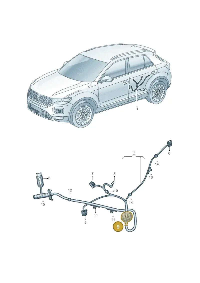 1K0941907 — Volkswagen T-Roc BlueMotion (2017-2024) diagram 813972340, position 9