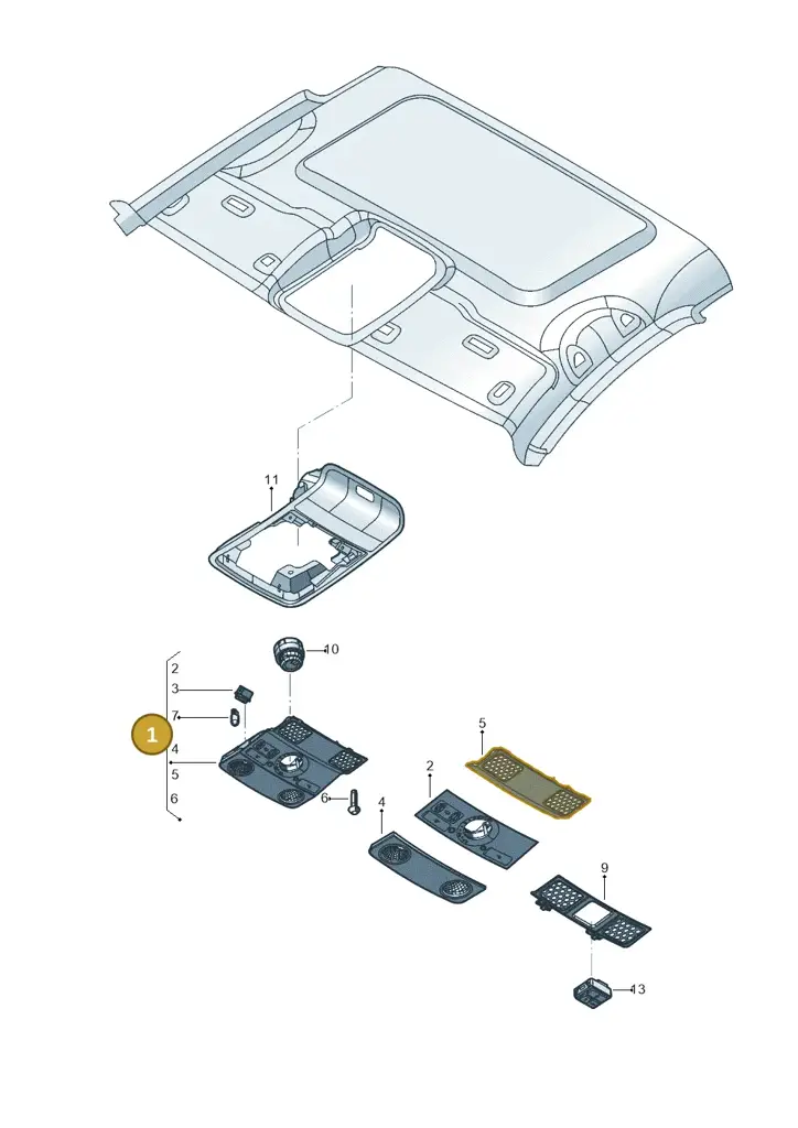 1K0947105N82V — Volkswagen Beetle (2016-2019) diagram 789947050, position 1
