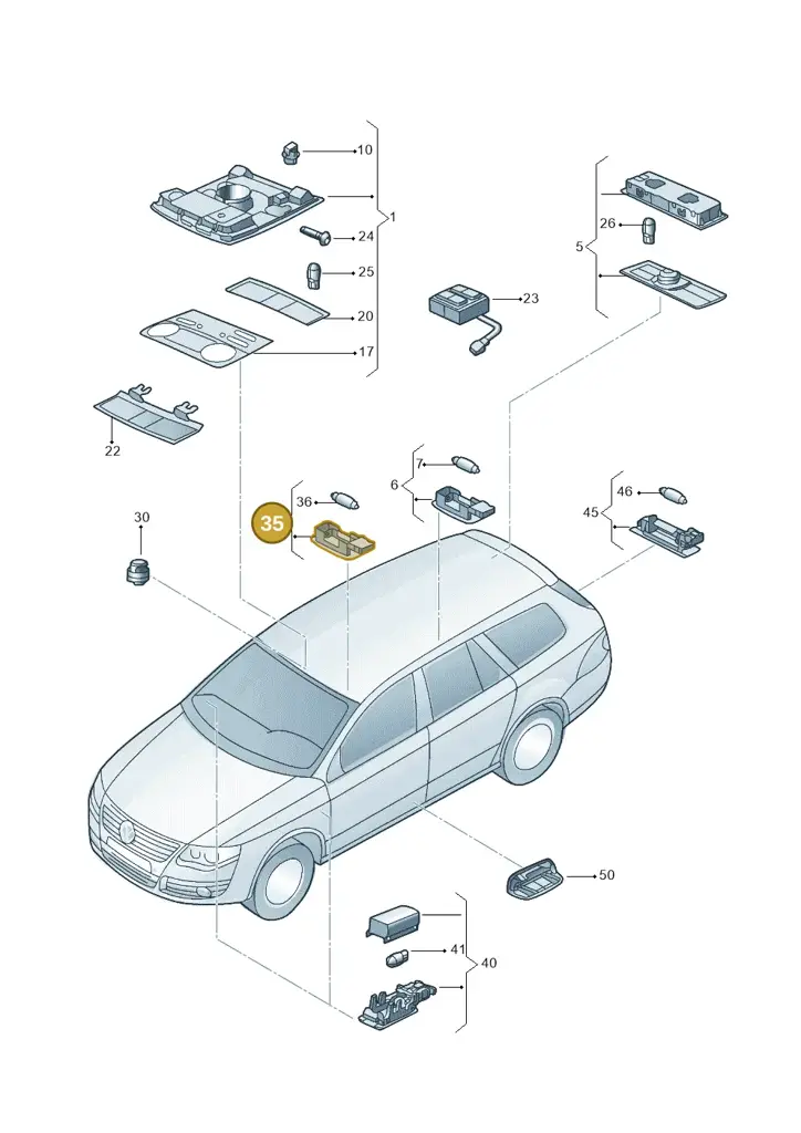 1K09471097G8 — Volkswagen Jetta Vagon 08> (2008-) diagram 684947000, position 35