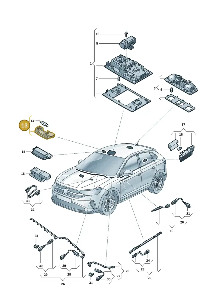 1K0947109TS4 — Volkswagen Taigo (2021-2025) diagram 2f0947000, position 13