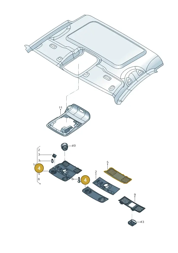 1K0947125G — Volkswagen Beetle (2016-2019) diagram 789947050, position 4