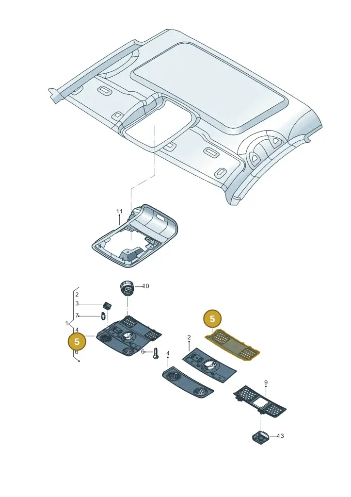 1K0947133D82V — Volkswagen Beetle (2016-2019) diagram 789947050, position 5