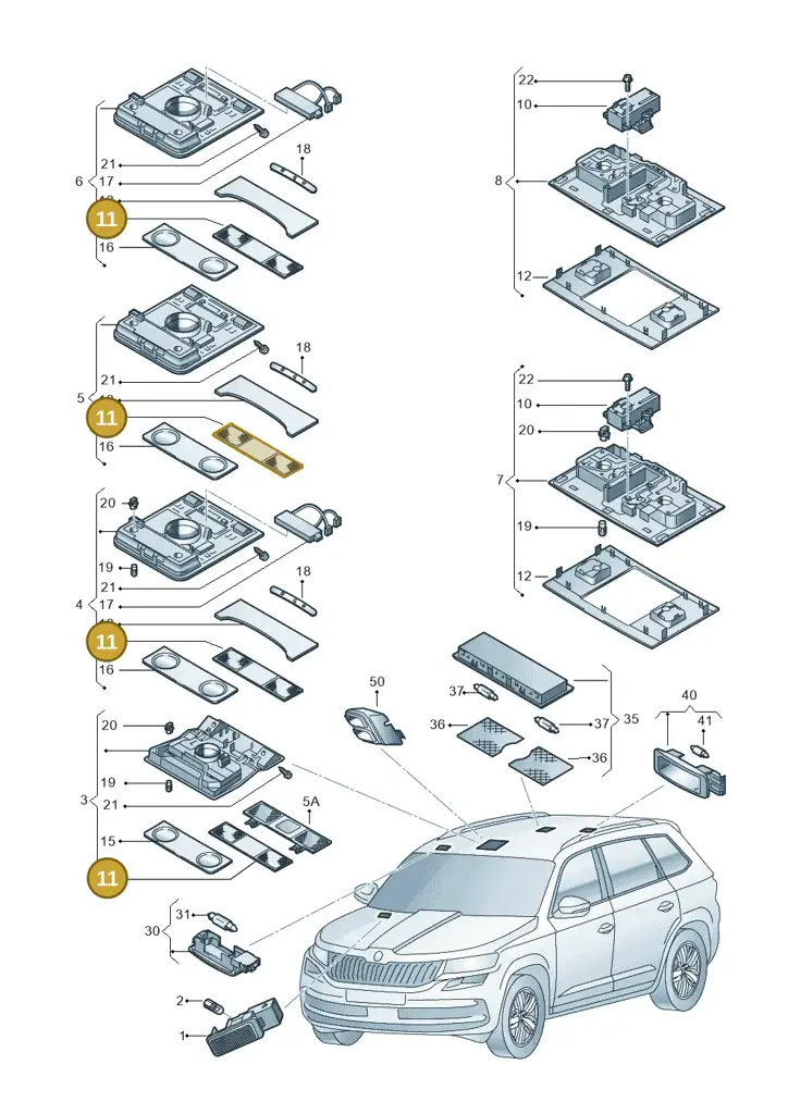 1K0947133HTDZ — Skoda Karoq (2017-2023) diagram 834947000, position 11