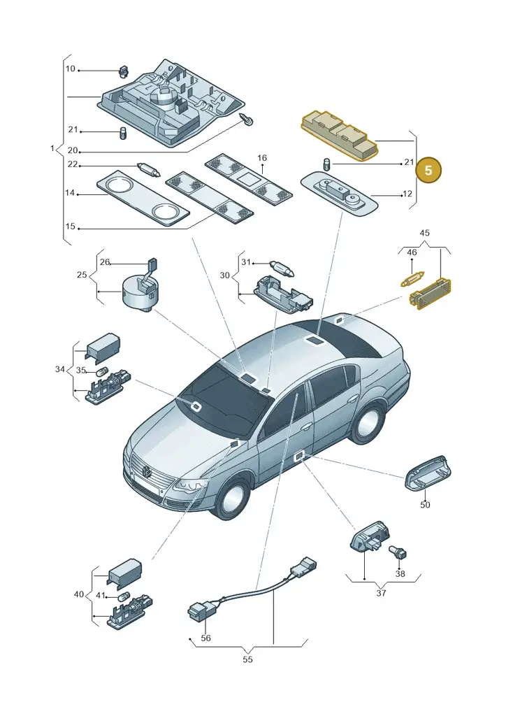 1K0947291H7G8 — Volkswagen Passat estate (2008-2011) diagram 460947000, position 5