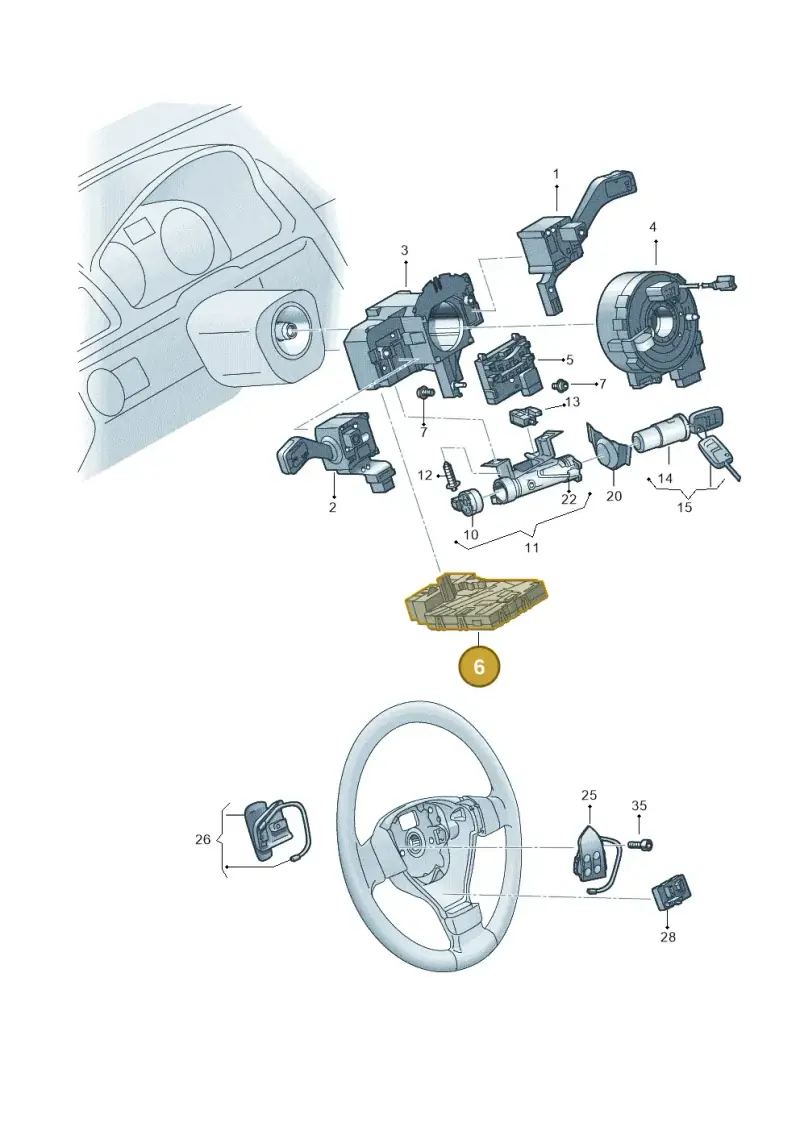1K0953549CC — Volkswagen Jetta Vagon            08> (2008-) diagram 409953500, position 6