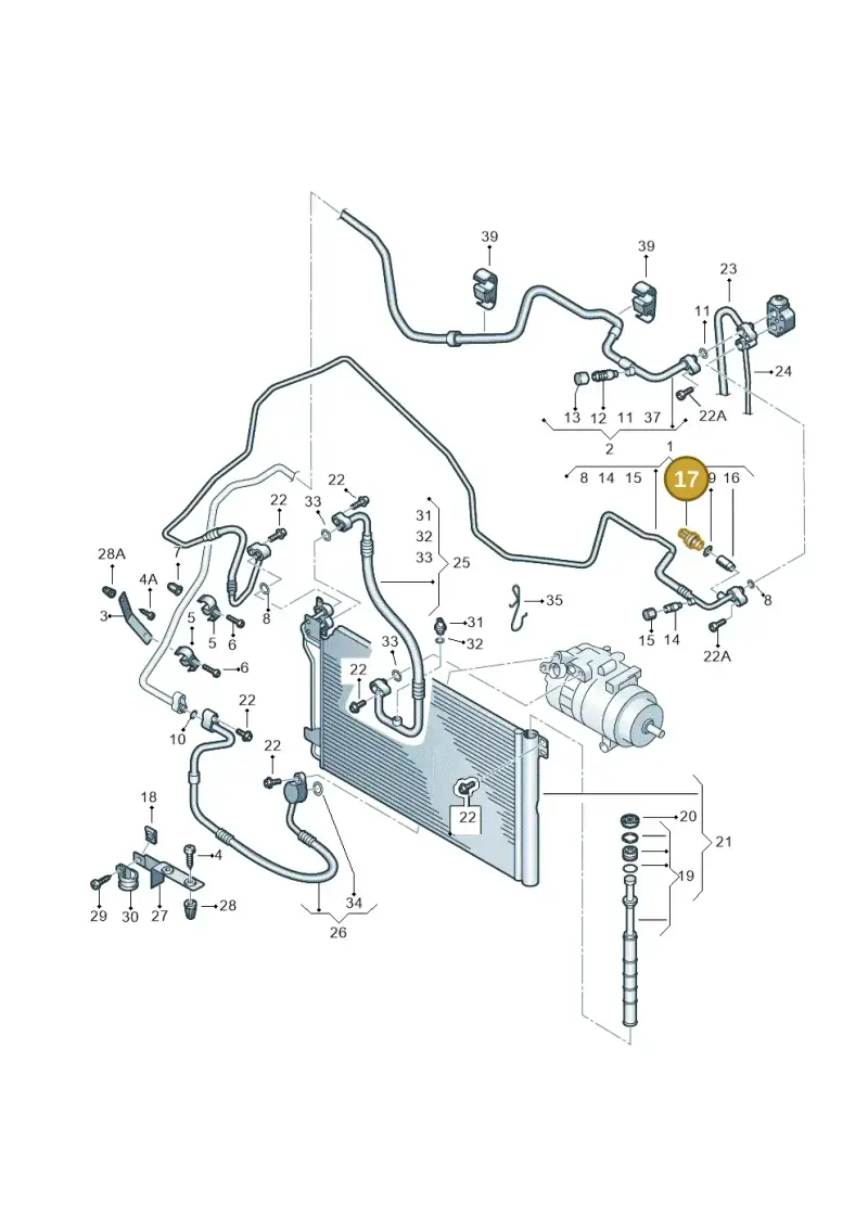 1K0959126E — Volkswagen Transp. caravelle (2011-2015) diagram 479820260, position 17